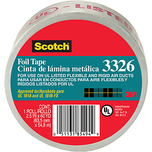 Scotch Foil Tape 3326-A 2.5″ × 60 yd (63.5 mm × 54 8 m)