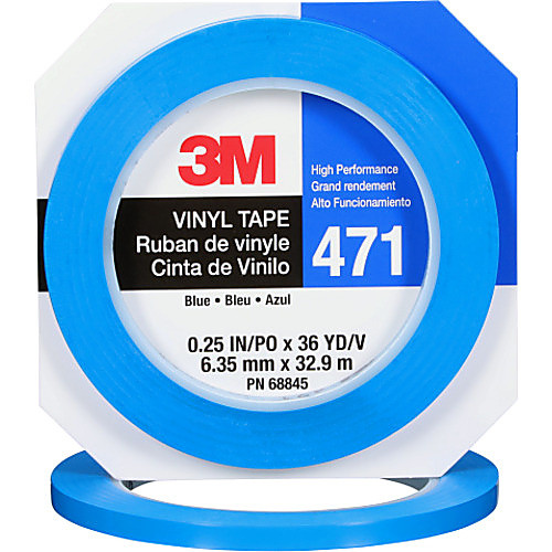 3M Vinyl Tape 471+ Indigo 3/4″ × 36 yd 5.3 mil 
PN6409 Individually Wrapped Conveniently Packaged