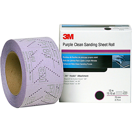3M Hookit Purple Clean Sanding Sheet Roll 334U 30701 P600 70 mm × 12 m
