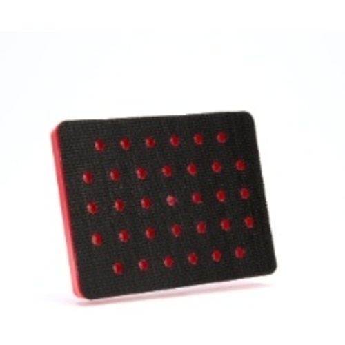 3M Hookit Clean Sanding Pad 20435 3″ × 4″ × 1/2″ 33 Holes Red Foam
