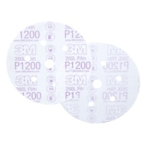 3M™ Hookit™ Finishing Film Abrasive Disc 260L, 01068, 6 in, Dust Free,
P1200, 100 discs per carton, 4 cartons per case