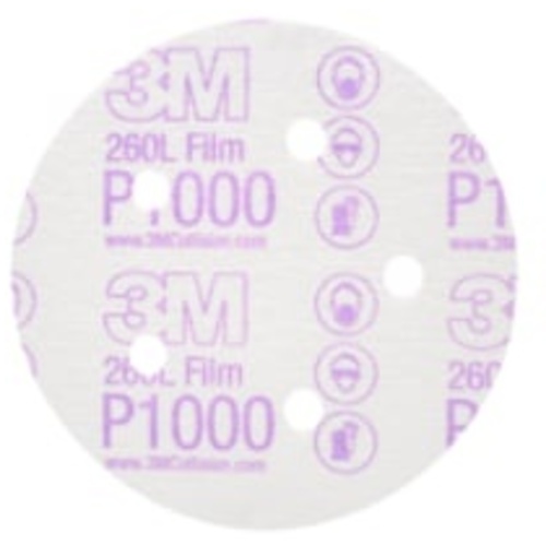 3M™ Hookit™ Film Dust Free Disc, 01053, 5 IN X NH DIE# 500FH P1000, 100
Discs per pack, 4 packs per case