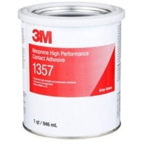 3M Neoprene High Performance Contact Adhesive 1357 Gray-Green 1 Quart Can