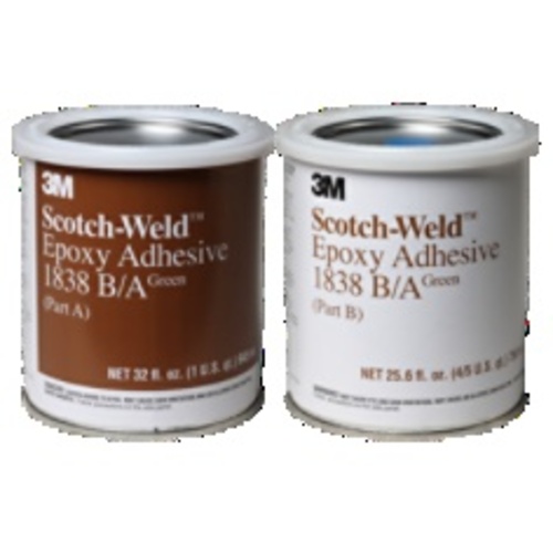 3M Scotch-Weld Epoxy Adhesive 1838 Green Part B/A 1 Quart Kit