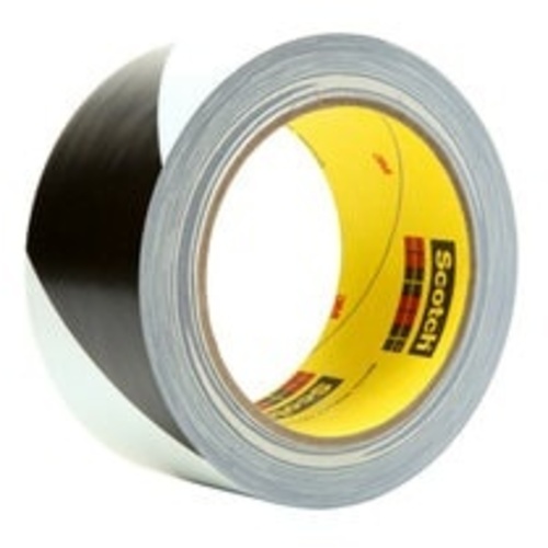 3M Safety Stripe Vinyl Tape 5700 Black/White 2″ × 36 yd 5.4 mil