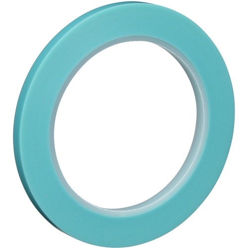 Scotch High Temperature Fine Line Tape 4737T Transparent Blue 3/8″ × 36 yd 5.4 mil 9