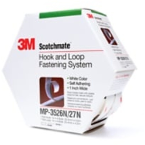 3M Hook and Loop Fastener MP3526N/MP3527N White 1″ × 5 yd