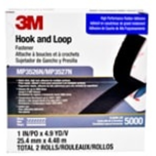 3M Hook and Loop Fastener MP3526N/MP3527N Black 1″ × 5 yd