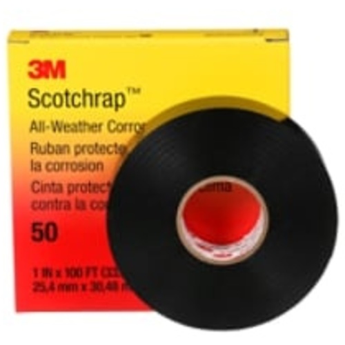 3M Scotchrap Vinyl Corrosion Protection Tape 50 1″ × 100 ft Unprinted Black