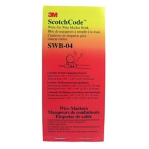 ‎3M ScotchCode Write-On Wire Marker Book SWB-04 1″ × 5″