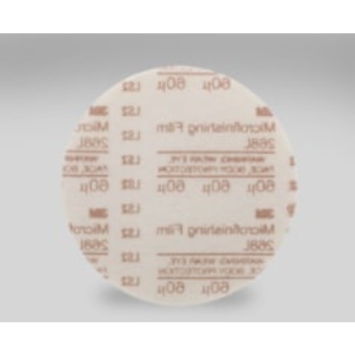 3M™ Hookit™ Microfinishing Film Disc 268L, 60 Mic, Type D, 5 in x NH,
Die 500X, 25/inner, 500 ea/Case