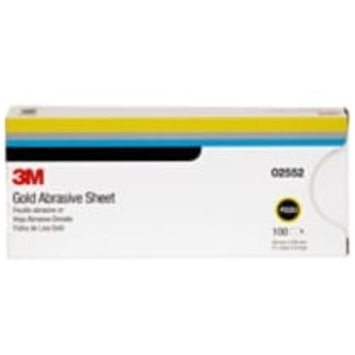 3M Gold Abrasive Sheet 02552 P220 grade 3 2/3″ × 9″ 100 sheets per pack