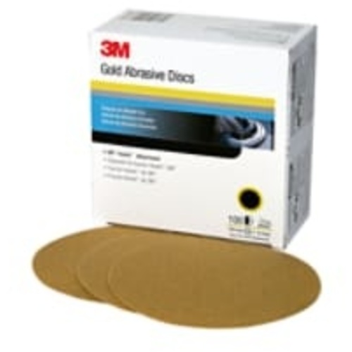 3M™ Hookit™ Gold Disc 216U 00973, 6 in, P400, 100 Discs/Carton, 4 Cartons/Case