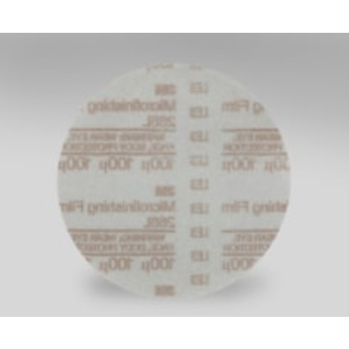 3M™ Hookit™ Microfinishing Film Disc 268L, 100 Mic, Type D, 5 in x
NH,Die 500X, 50/inner, 500 ea/Case