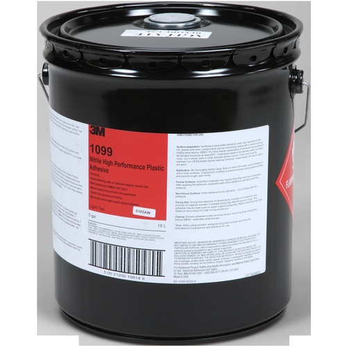 3M Nitrile High Performance Plastic Adhesive 1099L Tan 5 Gallon Pour Spout Drum (Pail)