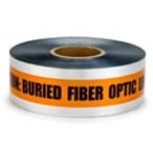 Scotch Detectable Buried Barricade Tape 407 CAUTION BURIED FIBER OPTIC LINE BELOW 3″ × 1000 ft Orange