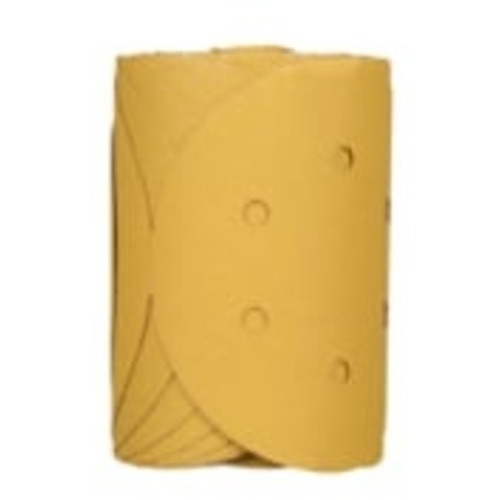3M™ Stikit™ Gold Film Disc Roll Dust Free, 01383, 6 in, P80, 100 discs
per roll, 4 rolls per case