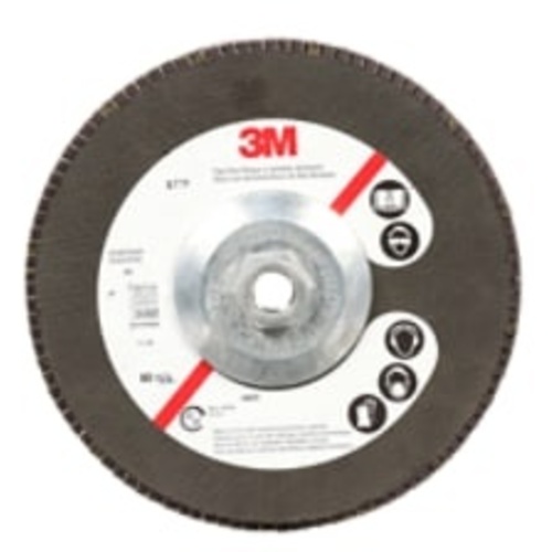 ‎3M Flap Disc 577F 80 T29 Quick Change 7″ × 5/8″-11
