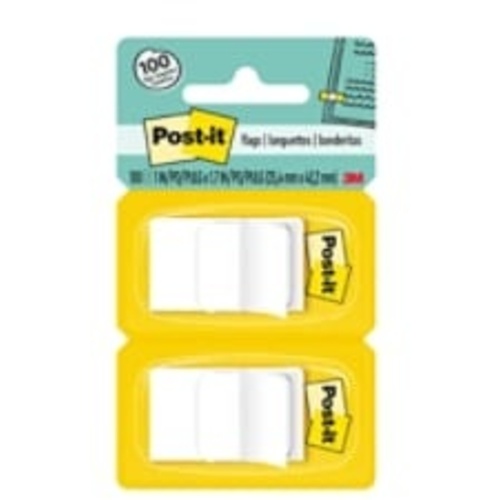 Post-it Flags 680-WE2 1″ × 1.7″ (2.54 cm × 4.31 cm) White 2-pk