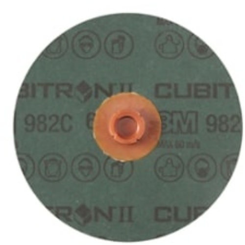 3M™ Cubitron™ II Roloc™ Fibre Disc 982C, 60+, TS, Red, 4 in, Die RS400BB, 25 per inner, 100 per case
