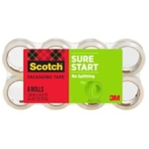 ‎Scotch Sure Start Shipping Packaging Tape 3450-8 1.88″ × 54.6 yd (48 mm × 50 m)