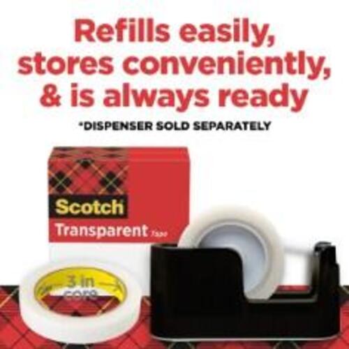 ‎Scotch Transparent Tape 600-72-3PK 1″ × 2592″ (25 4 mm × 65 8) 3PK