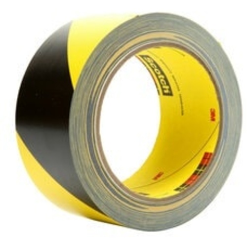 3M Safety Stripe Vinyl Tape 5702 Black/Yellow 2″ × 36 yd 5.4 mil
