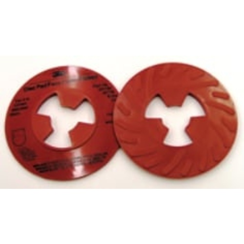 3M Disc Pad Face Plate Ribbed 81732L Extra Hard 5″ Red