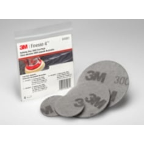 3M™ Finesse-it™ Refining Disc 3000, 64981, (1) 6 in disc (1) 5 in disc
(2) 3 in disc, Multi Pack, 20 Packs/Case