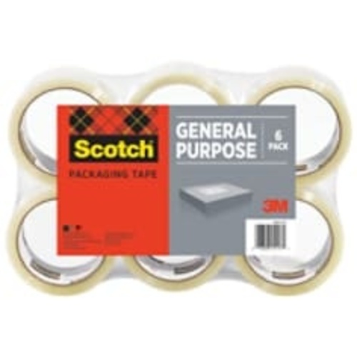 ‎Scotch Lightweight Shipping Packaging Tape 3350-6 1.88″ × 54.6 yd (48 mm × 50 m)