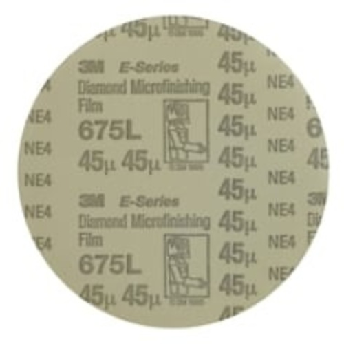 3M™ Diamond Microfinishing Film Disc 675L, 45 Mic, 12 in x NH, Die 1200B