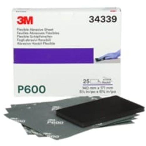 3M Hookit Flexible Abrasive Sheet 34339 P600 5.5″ × 6.8″