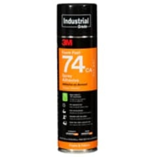 3M Foam Fast Spray Adhesive 74 CA Low VOC <25% Orange 24 fl oz Can (Net Wt 19.0 oz)