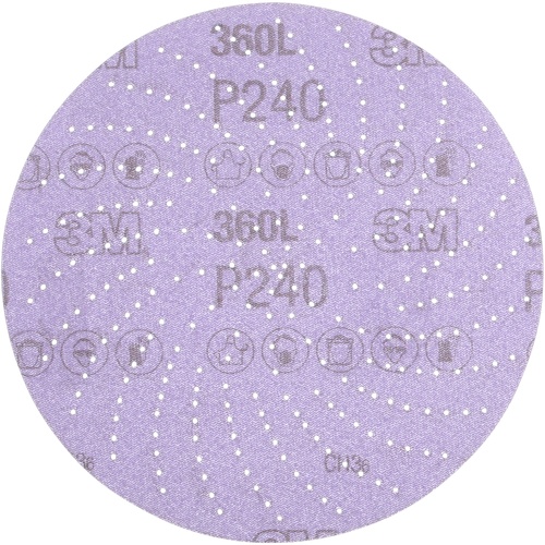 3M Xtract™ Hookit™ Film Disc 360L, 6 in P240, 100 per inner 500 per case