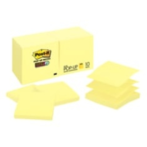 ‎Post-it Super Sticky Pop-up Notes R330-10SSCY Canary Yellow 3″ × 3″