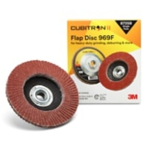 ‎3M Cubitron II Flap Disc 969F 40+ T27 Quick Change 4-1/2″ × 5/8″-11 Single Pack