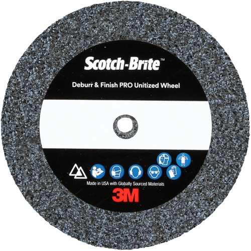 Scotch-Brite Deburr and Finish PRO Unitized Wheel 1″ × 1″ × 3/16″ 8C CRS+