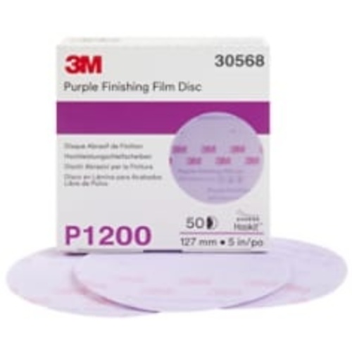 3M Hookit Purple Finishing Film Abrasive Disc 260L 30568 5″ P1200
