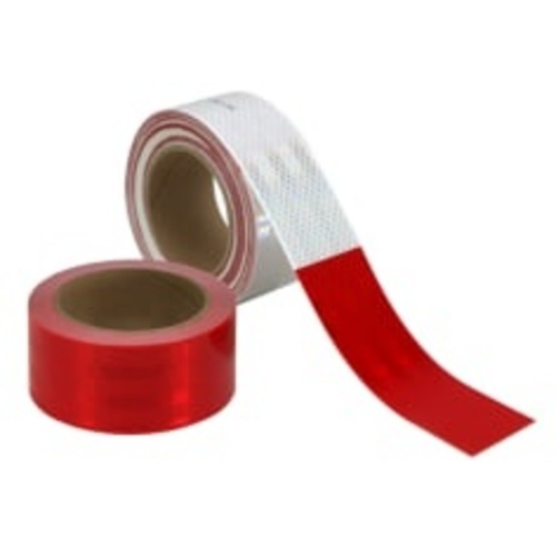 ‎3M Diamond Grade Conspicuity Markings 983-32 Red/White 4″ × 50 yd