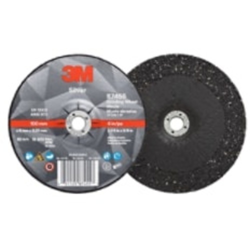 3M Silver Depressed Center Grinding Wheel 87455 T27 4″ × 1/4″ × 3/8″