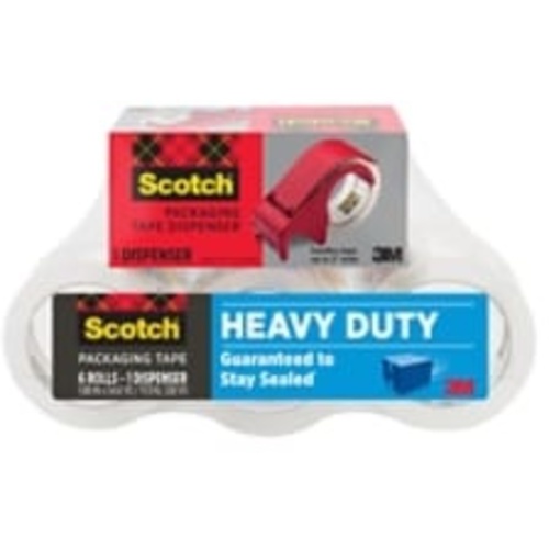 ‎Scotch Heavy Duty Shipping Packaging Tape 3850-6-DP3 1.88″ × 54.6 yd (48 mm × 50 m) 6 rolls of 3850 plus 1 DP-300 dispenser