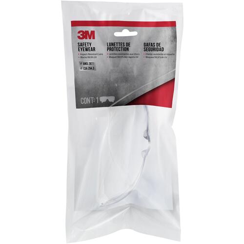 ‎3M Indoor Safety Eyewear 90551-00000B Clear Frame/Clear Scratch Resistant Lens