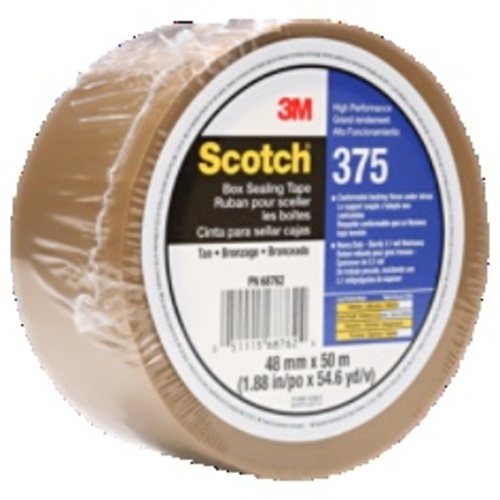 Scotch Custom Printed Box Sealing Tape 375CP Tan 72 mm × 50 m