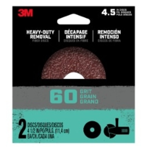 3M™ Surface Restoration & Repair FbrDisc4.5in60, Fiber Disc 2/pk,