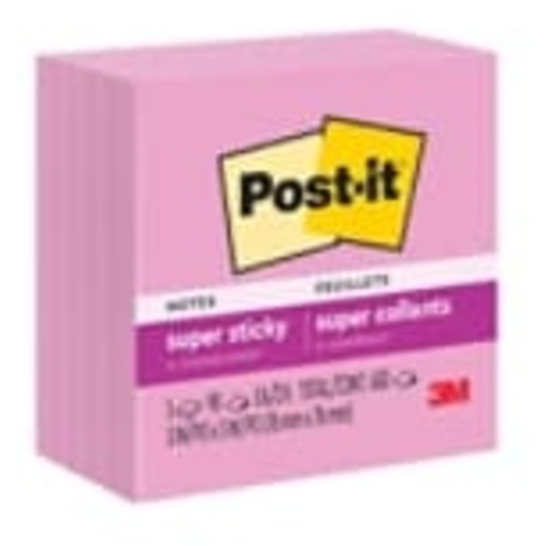 ‎Post-it Super Sticky Notes 654-5SSNP 3″ × 3″ (76 mm × 76 mm) Neon Pink