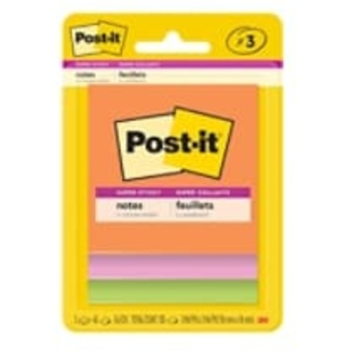 Post-it Super Sticky Notes 3321-SSAU-B 3″ × 3″ (76 mm × 76 mm) Rio de Janeiro colors