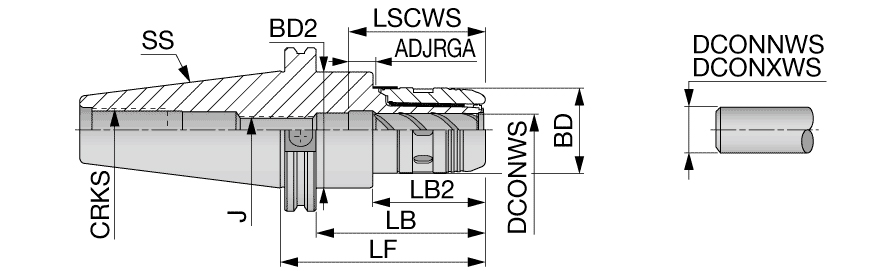 CAT40FCMAXIN1-1/4X4.16