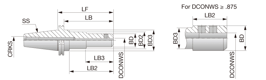 CAT40EM5/8X1.750