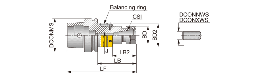 HSK E 63 ER16X100 BIN