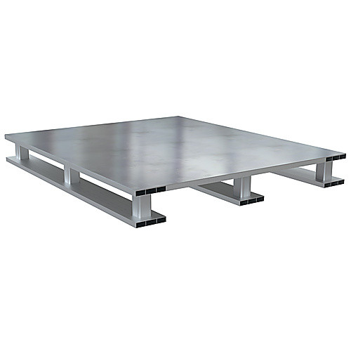 Hvy Duty Alum Solid Top Pallet 4K40 × 48 Skid Bottom
